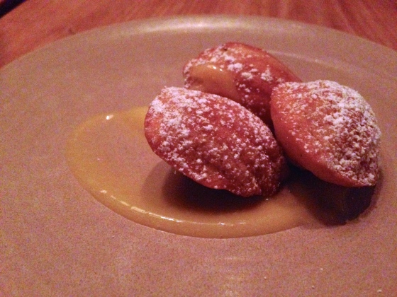 brown butter madeleines with lemon curd